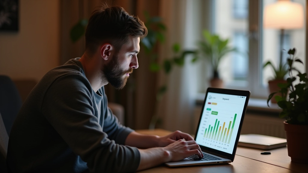 Laptop-Bildschirm mit offener Kontoverwaltung und Abonnement-Übersicht