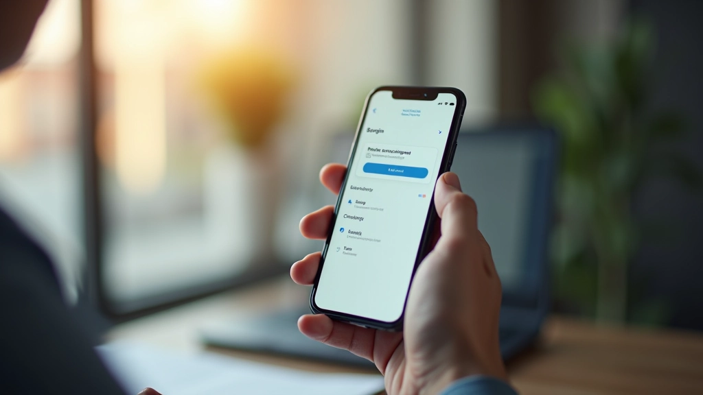 Banking-App auf Smartphone-Bildschirm zeigt Dauerauftrag-Einrichtung